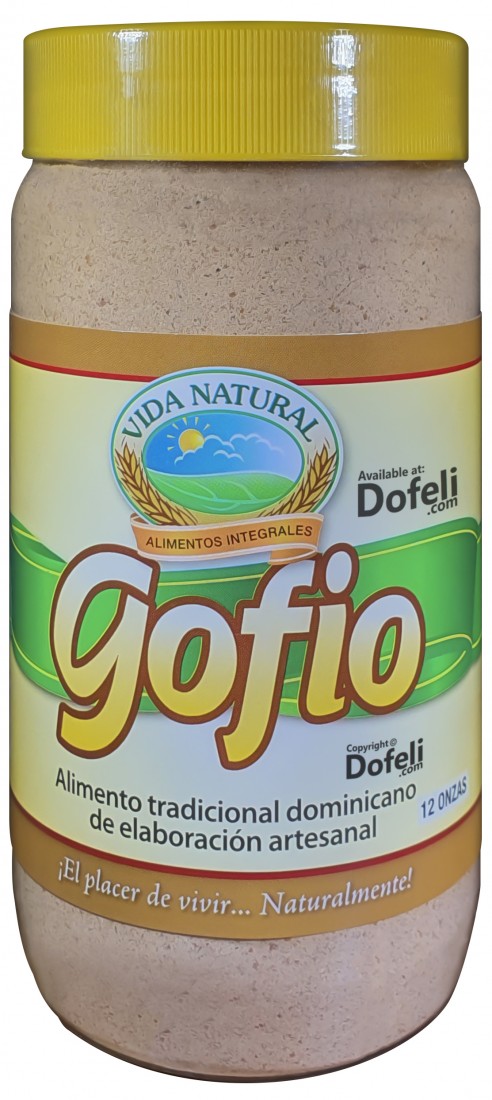 Dominican Gofio classic corn powder, a traditional sweet snack made from roasted corn and sugar.